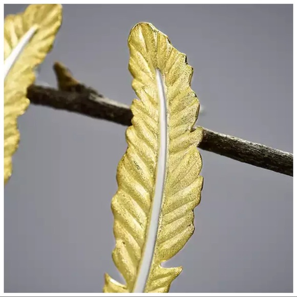 🎁 Artisan Handmade 925 Silver Leaf The Zetana Earrings - Picture 6 of 8